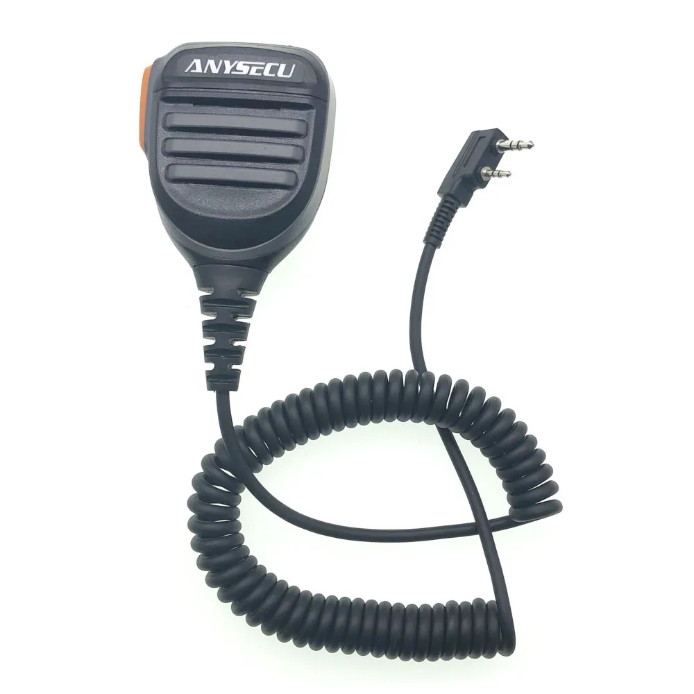 Anysecu Baofeng Waterproof PTT Shoulder Speaker Microphone K-SM10 for TYT Baofeng Intercom UV-K5 UV-82 UV-13 Pro 2-way radio