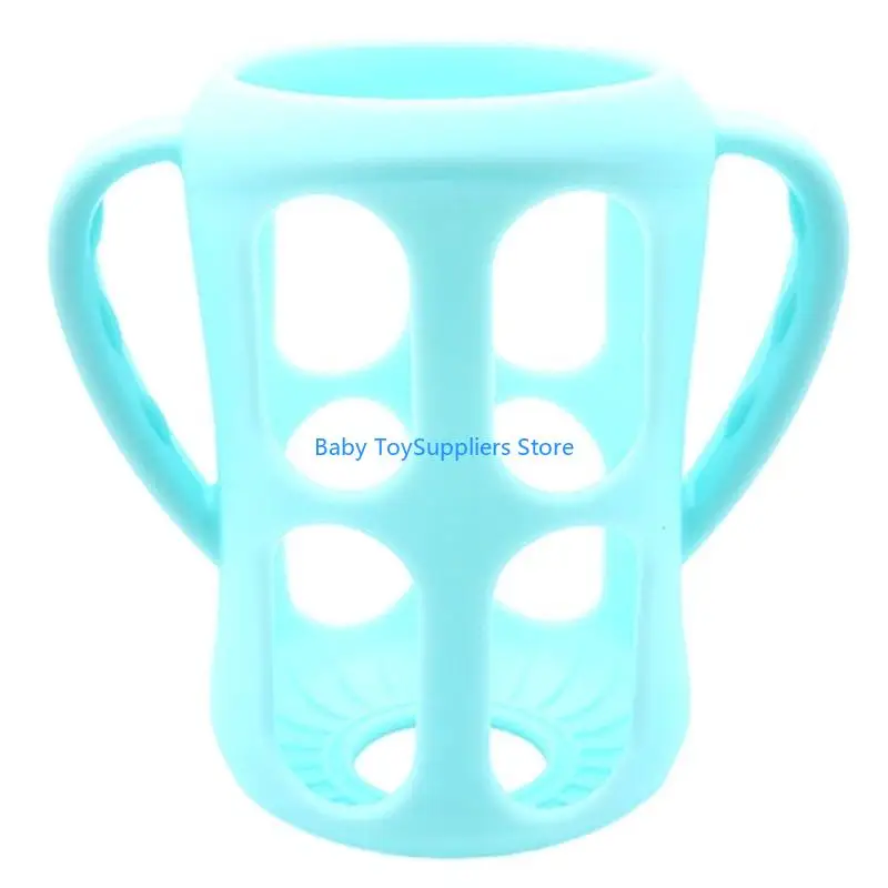 R1WF Baby Milk Bottle مقبض الأكمام 125/160/240 مل يشجع على تنمية قبضة