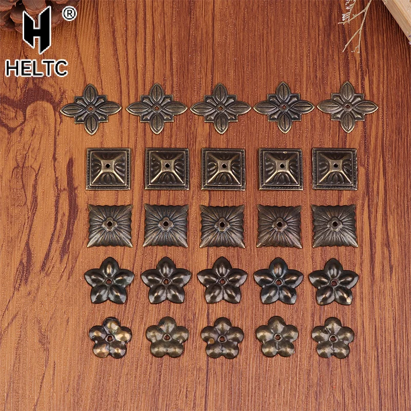 

10 шт., деревянная коробка, угловая античная латунная обивка, декоративная для ювелирных изделий, сундук, подарок, чехол для вина, защитная фурнитура