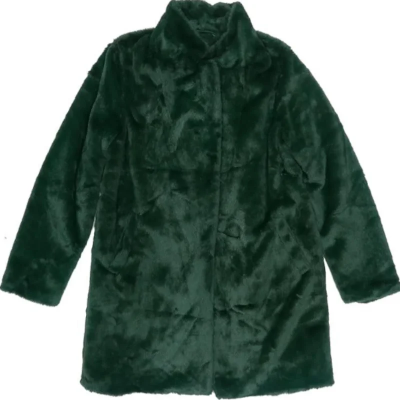 ZXRYXGS Bestselling 2025 Autumn and Winter Coat Imitation Fur Coat Suit Collar Mid Long Jackets Women Fashion Coat