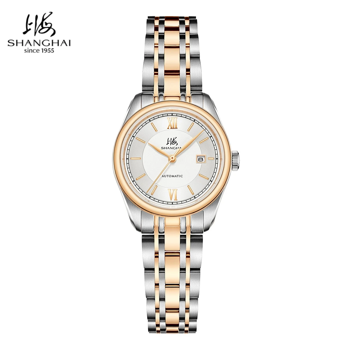 Shanghai Watch 29mm Women's Automatic Mechanical Watches Date Display 316L Stainless Steel Sapphire Wristwatch Fashion New S3008