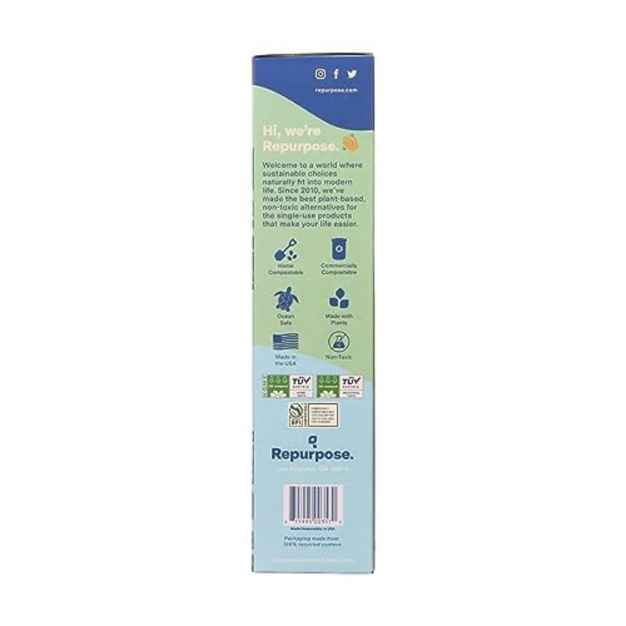 Repurpose, Compostable Straws, 50 Count