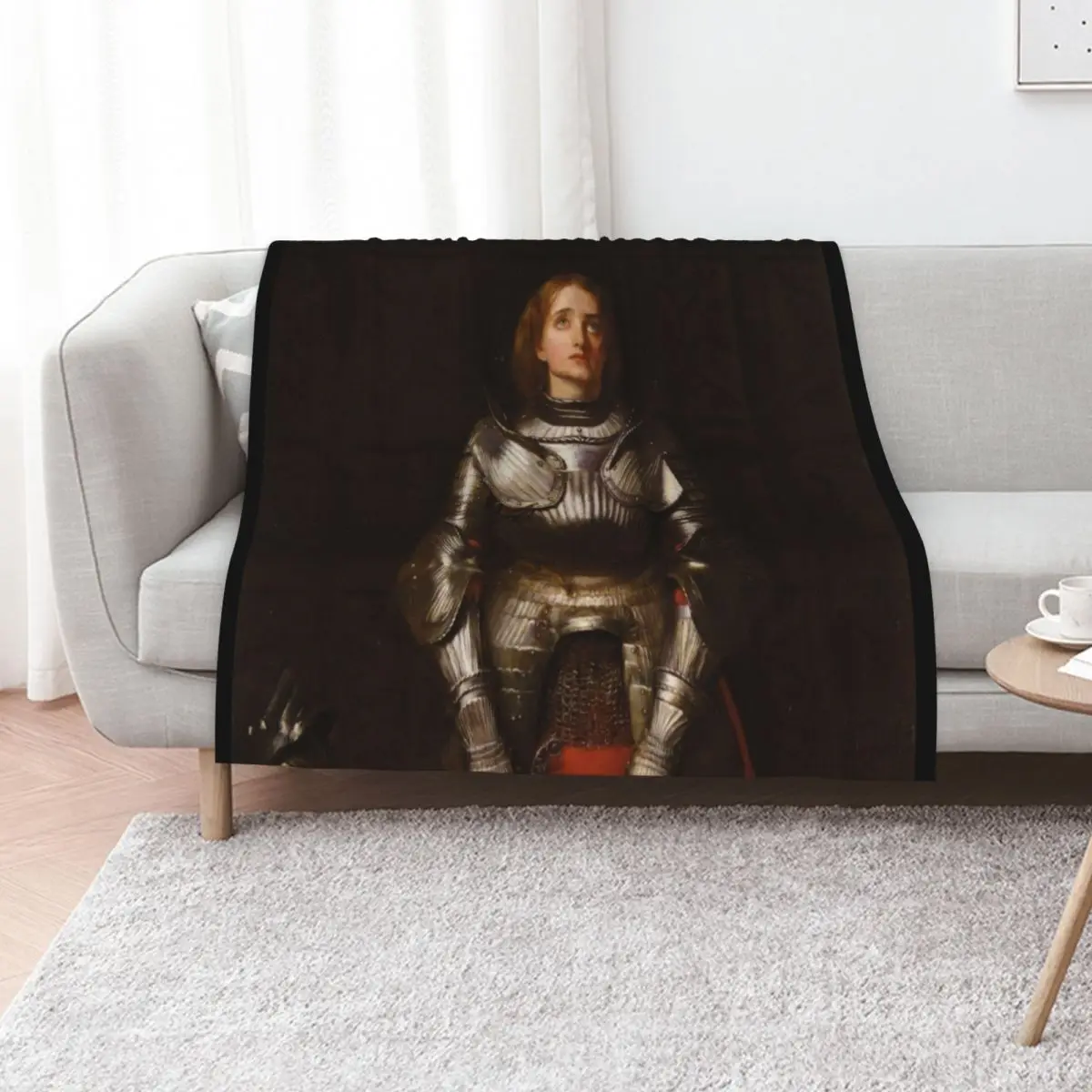 John Everett Millais - Joan D?Arc (1865) Throw Blanket Ultra Plush Cozy Blanket for Napping Sleeping