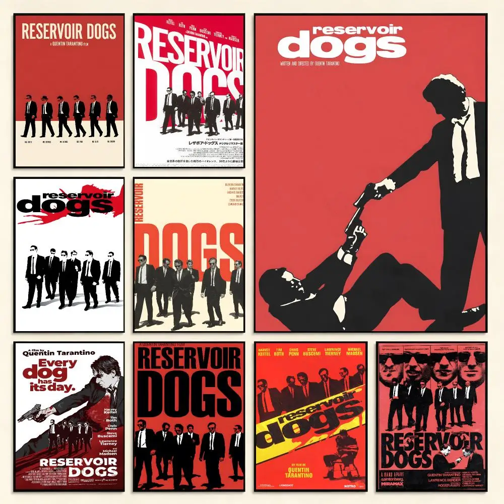 Crime Movie Reservoir Dogs Poster Digital Solvent Print Waterproof PP Fade-Resistant Wall Art Room Decor Gift