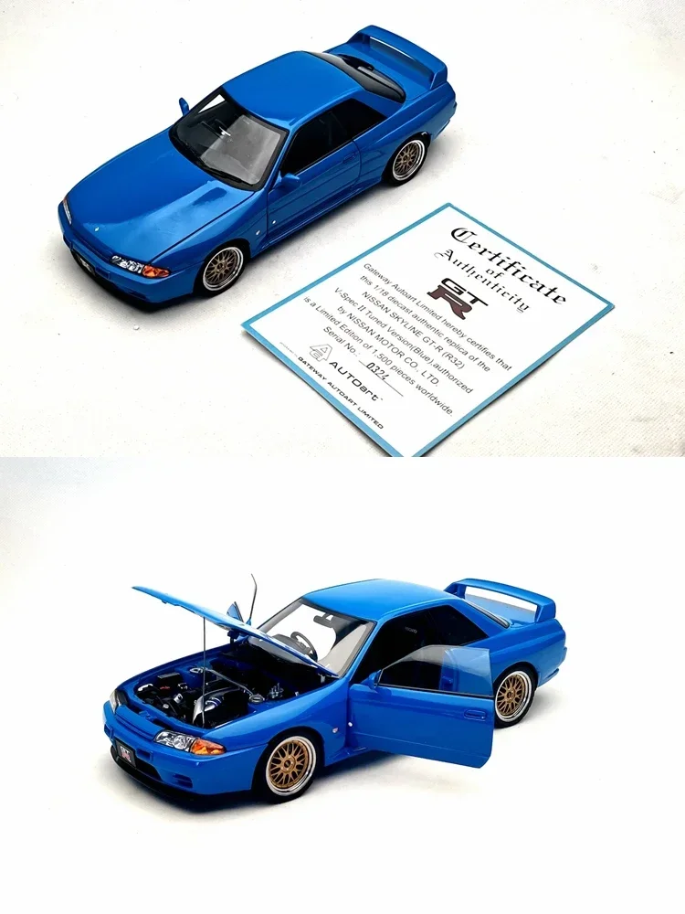 AUTOart 1:18 GTR R32 simulation alloy car model collection gift metal high-end collection gift ornament miniature model