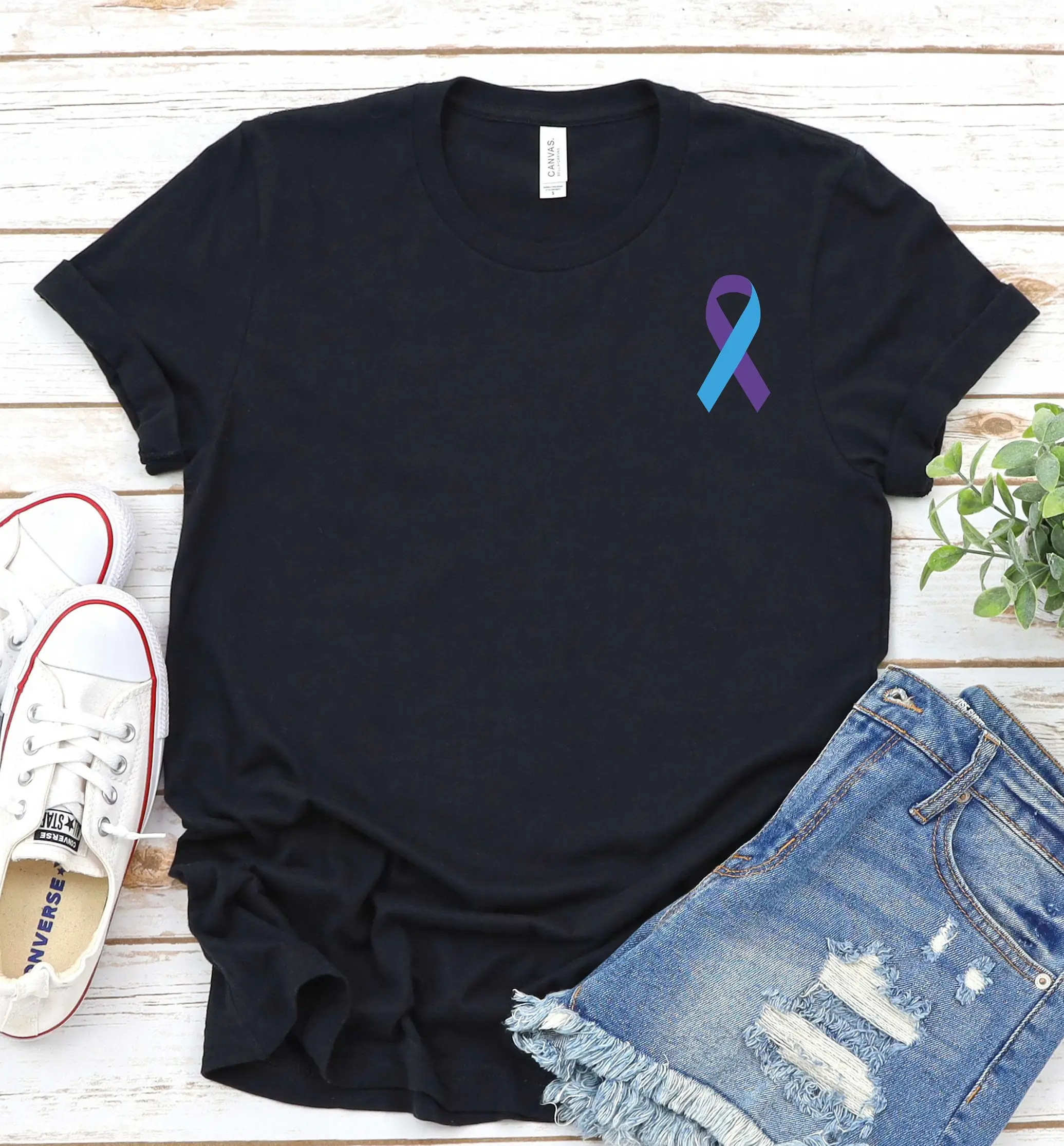 Rheumatoid Arthritis T Shirt Awareness Month Blue Purple Ribbon Survivor Ra