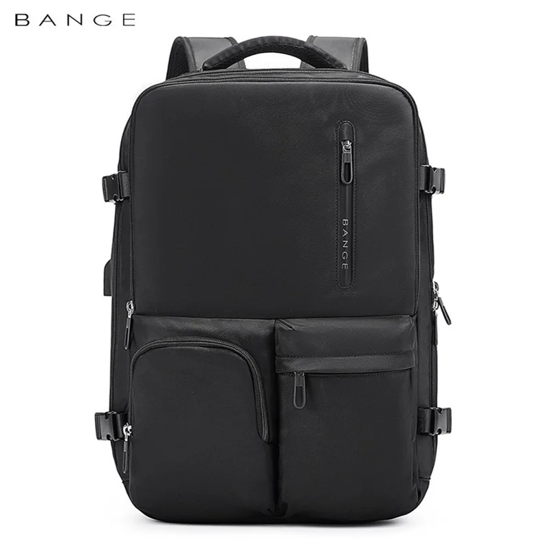 Bange Men's Backpack Men Business Travel Backpack Women School Expandable USB Bag Large Capacity 15.6 Laptop Waterproof Fashion