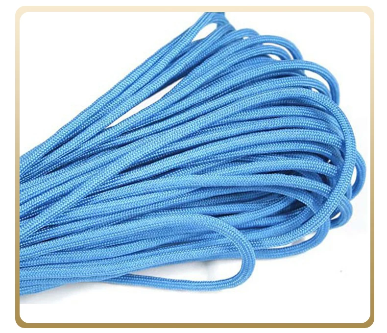 1 Stück 550 Paracord Fallschirmschnur Lanyard Mil Spec Typ III 7 Strang Kern 100 FT 27 Farben zum Klettern Camping Schnalle Armband – Detail 8