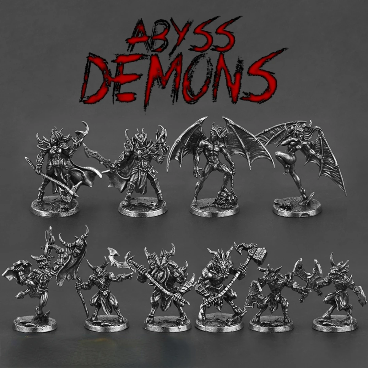 1pcs Mininature Action Figures Model Retro Abyss Demons War Soldiers Models Table Game Chess Decoration Ornaments Men Gifts Toys