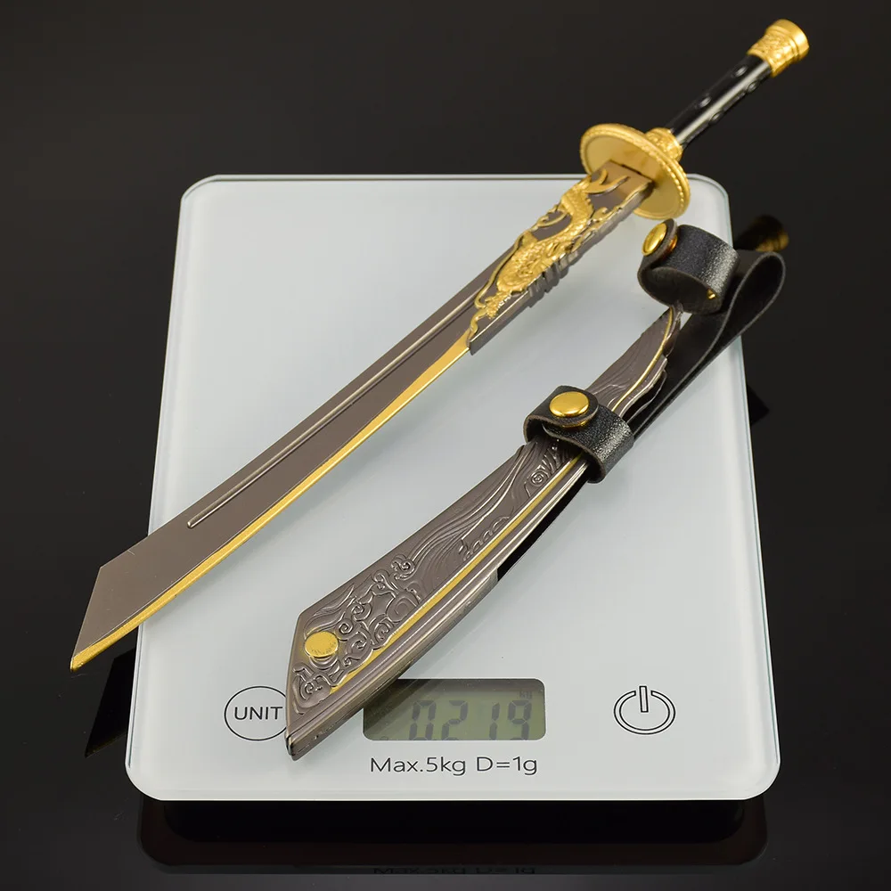 의심의 여지가 없는 브로드소드 모든 금속 수공예 장식 Molde Yanyun 16 사운드 게임 30cm 무기 대형 블레이드 컬렉션 장난감 선물