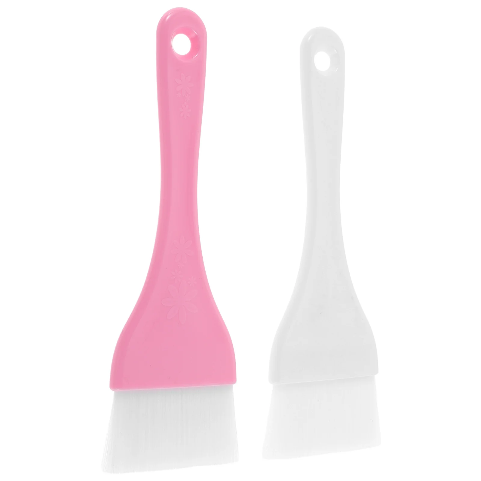 2Pcs Large Body Brush for Face and Body Care Ideal Mask Applicator Tool Soft Bristles Stylish White Pink Design Must-Have