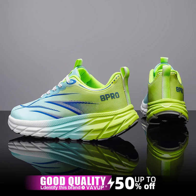 

Men Running Shoes Carbon Board Speciality Marathon Sports Breathable Lightweight Women's Comfortable Athletic Nonskid Sneakers