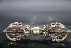 Tibet Buddhism Bronze cupronickel Buddhist Ritual Tool Hand Vajra Dorje