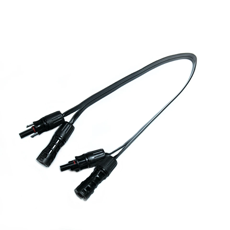 Custom 40/60cm Black Red Solar Extension Connector, Braided Copper Wire Accessories, Versatile Solar Parts for Solar Panel Energ