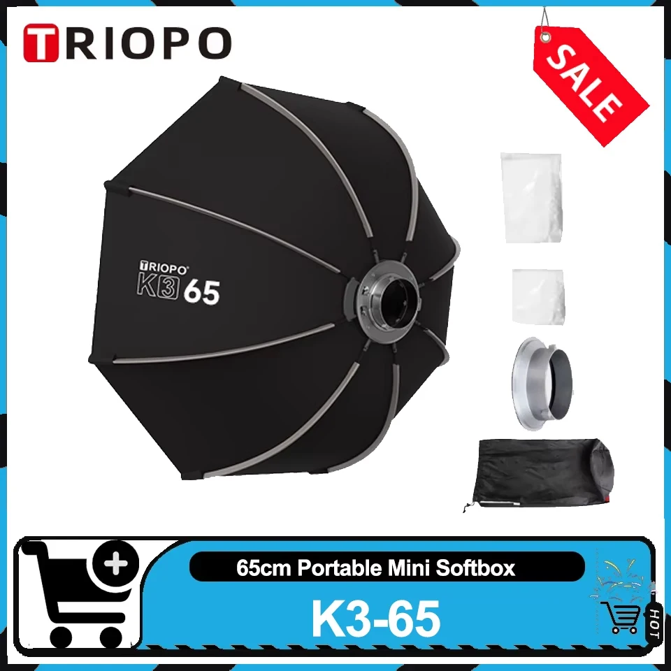 

TRIOPO K3-65 Быстросборный октобокс с гридом для фотосъемки на открытом воздухе