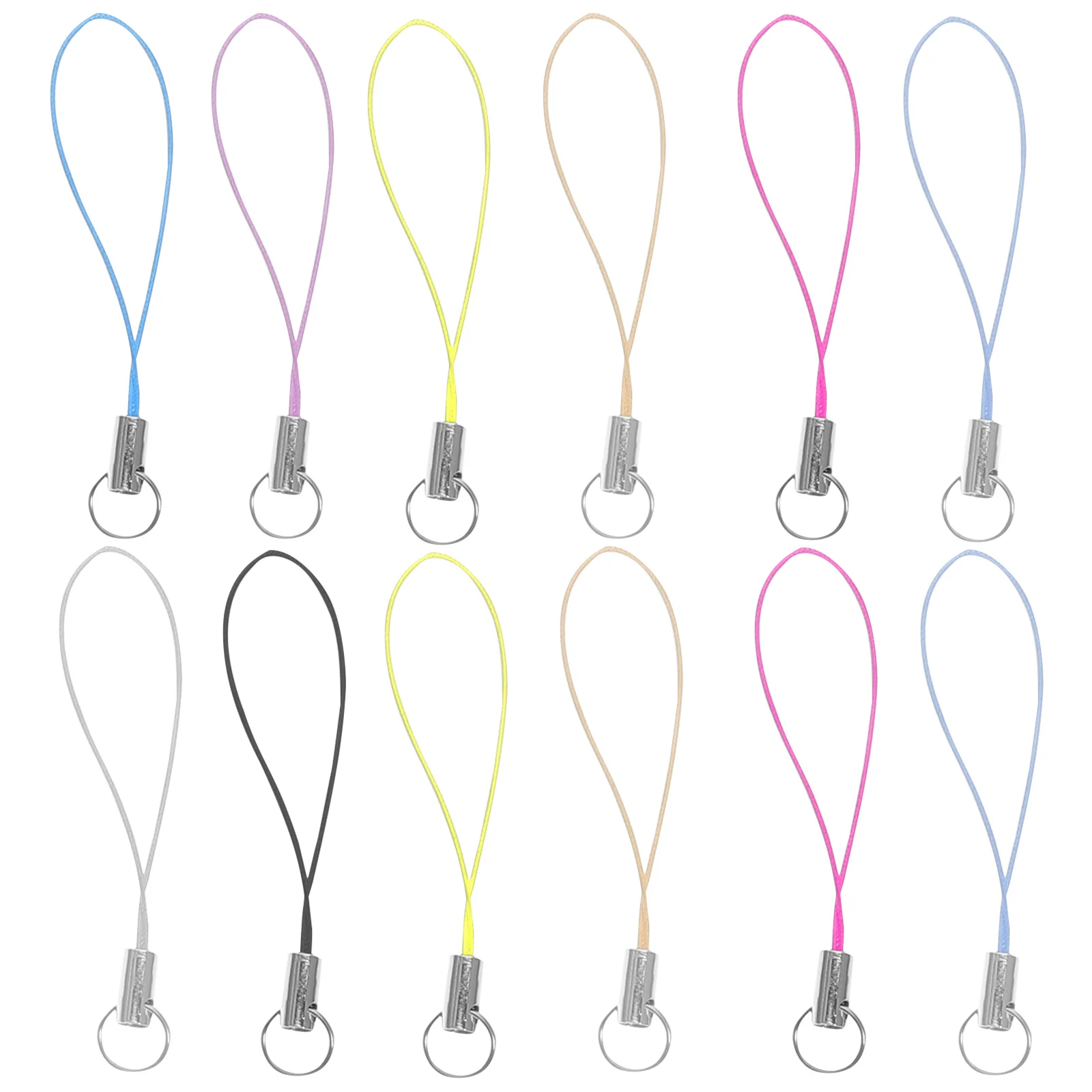 100 Pcs Key Ring Lanyard Mobile Phone Strap Wristbands Chain Lanyards Alloy Backpack Hanging Decors Cellphone Rope Chains