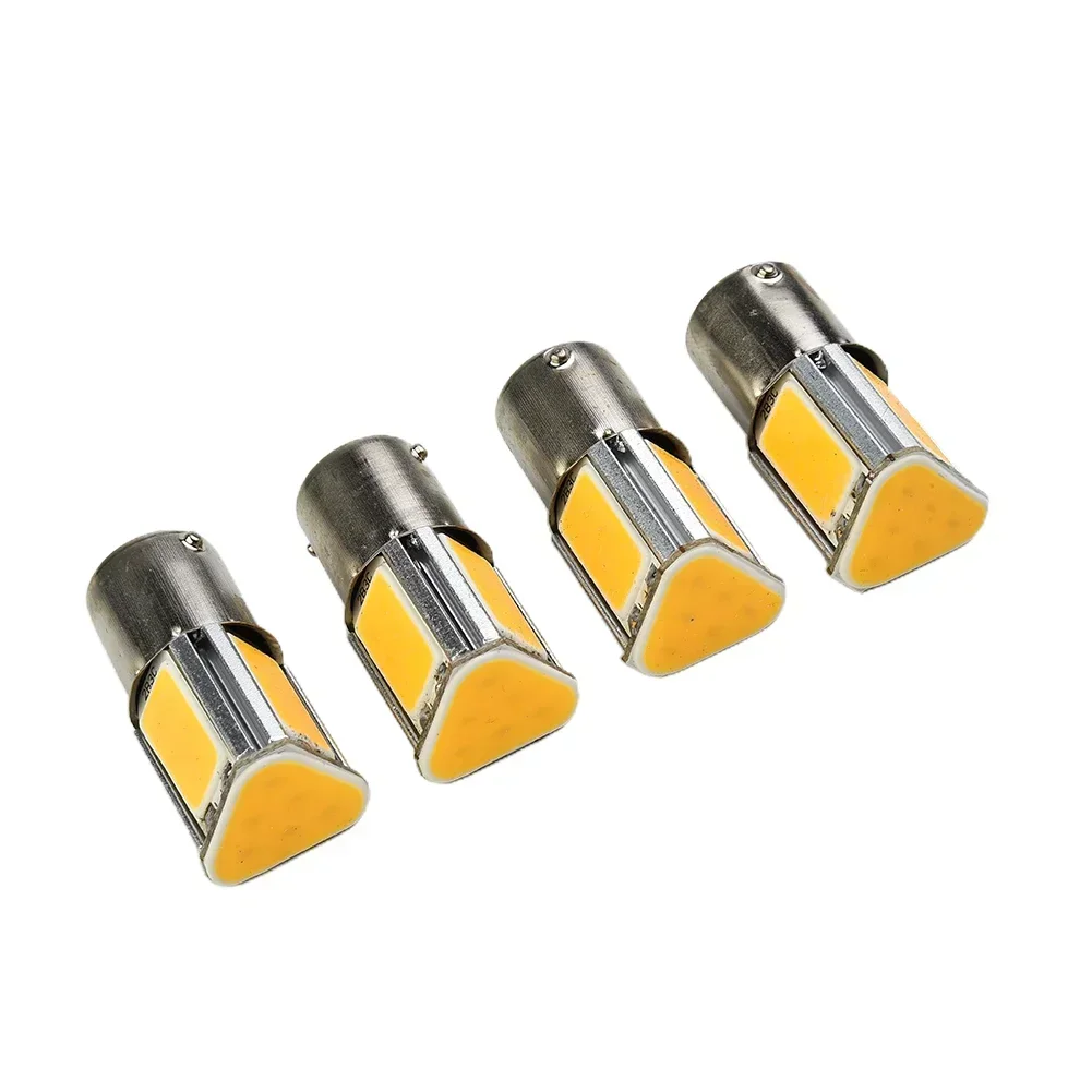 Super Bright Amber Turn Signal Light, Auto Bulbo, Substituição de peças exteriores de carro, 1156 G18 BA15s, útil, 3500K, 4Pcs