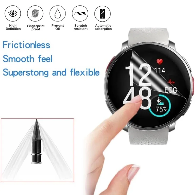 10 قطعة طبقة رقيقة واقية هيدروجيل لـ POLAR Vantage V3 / V2 ساعة ذكية مستديرة HD واقي شاشة شفاف لـ Vantage M2 / M