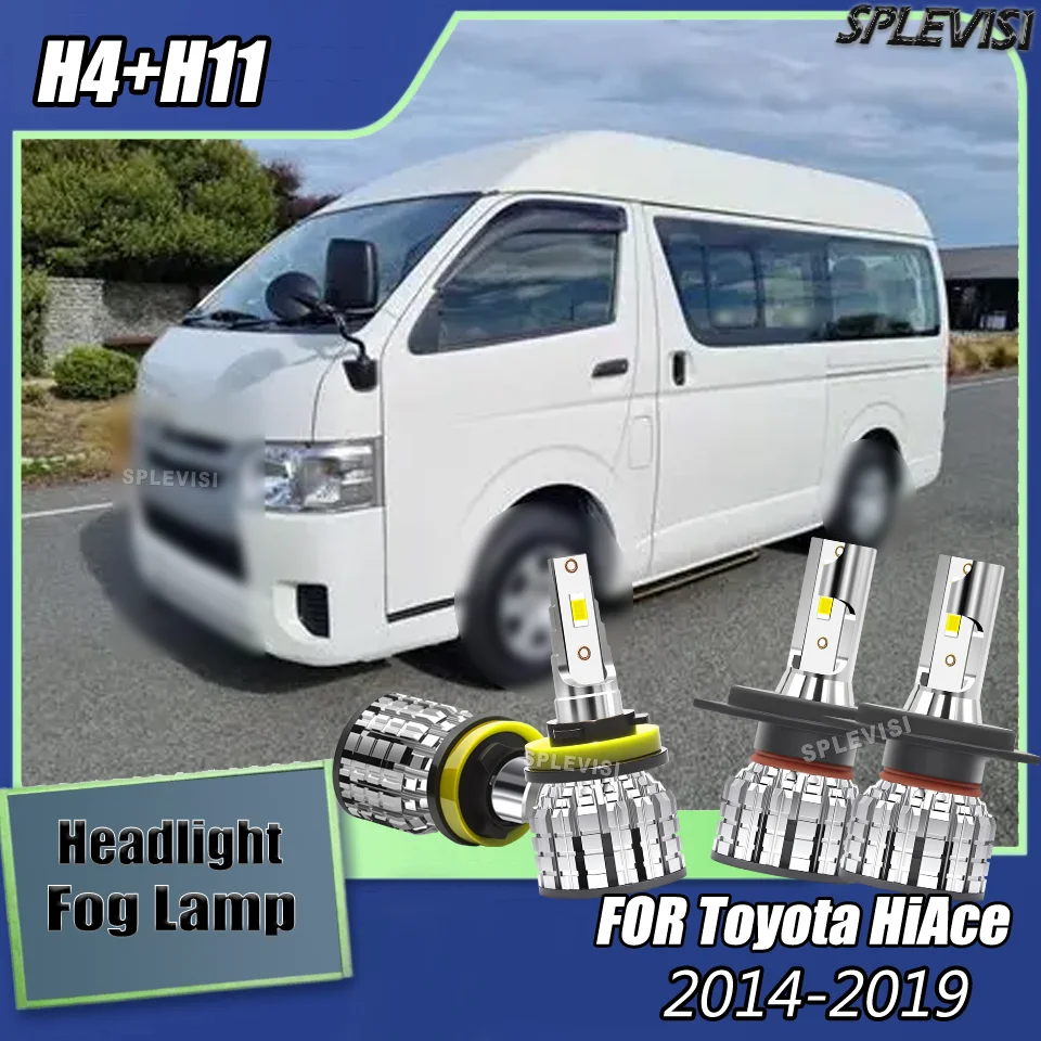 

Aviation aluminium 9003/H4 H11/H9/H8 SPLEVISI Car Light LED Headlight Foglight For Toyota HiAce 2014 2015 2016 2017 2018 2019