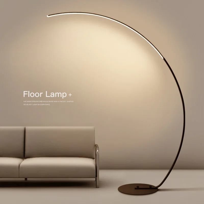 

Nordic Minimalist Arc LED Floor Lamps Color Changeable RGB Remote for Living Room Bedroom Lighting Decor Fixture