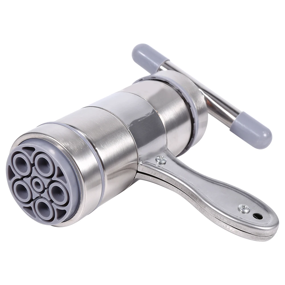 1 قطعة ماكينة صنع المكرونة اليدوية المحمولة تعمل من الفولاذ المقاوم للصدأ ماكينة صنع المعكرونة عصارة المعكرونة ماكينة صنع الضغط