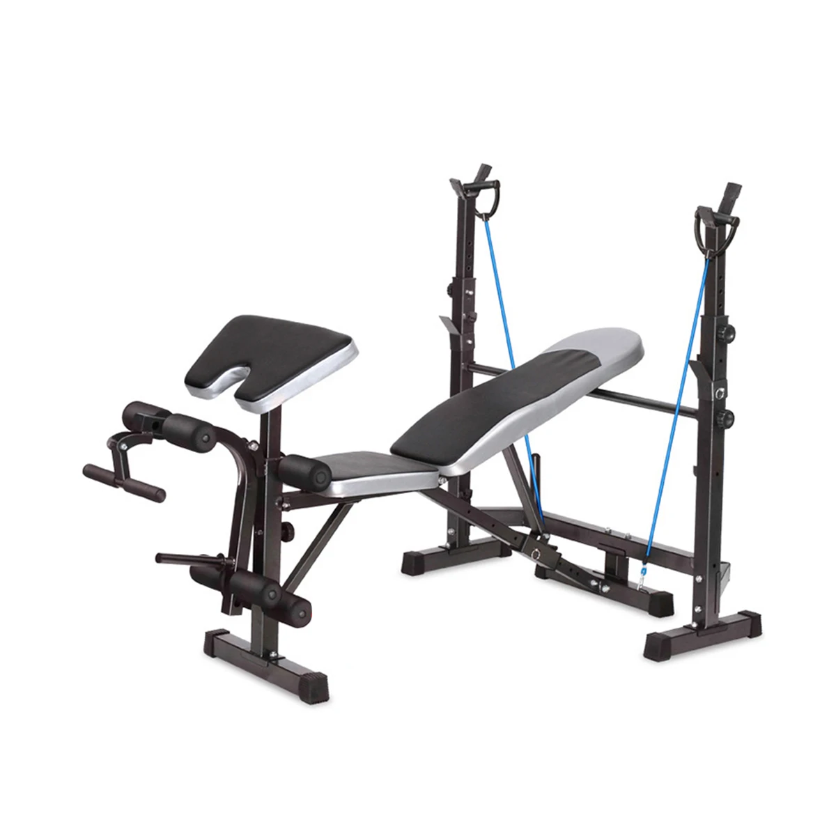 Panca per sollevamento pesi regolabile multi attrezzatura da palestra domestica con barra pull down lat