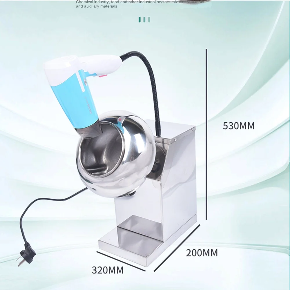 BY-200 Small Water Chestnut Type Coating Machine, Laboratory Coating Machine for Sugar Coating