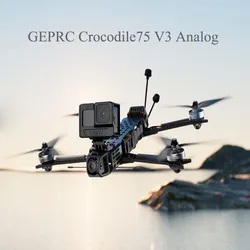 New GEPRC Crocodile75 V3 Analog High-Performance Long Range FPV Drone with Lengthier Fuselage 7.5 Inch/SPAN G50A BLHeli_32 4IN1