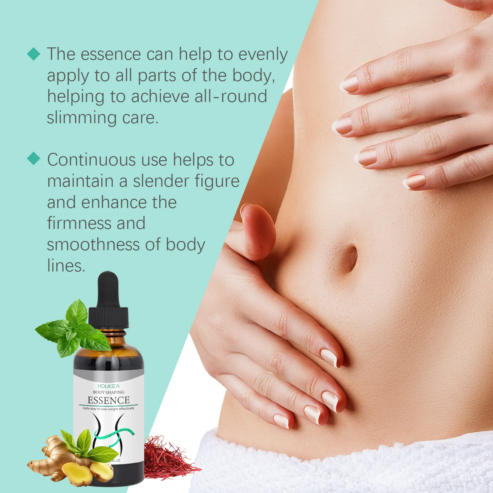 Houkea Body Care Essence Firming Pamper และเน้นร่างกายของคุณด้วย Essence นวดที่หรูหราและเบา