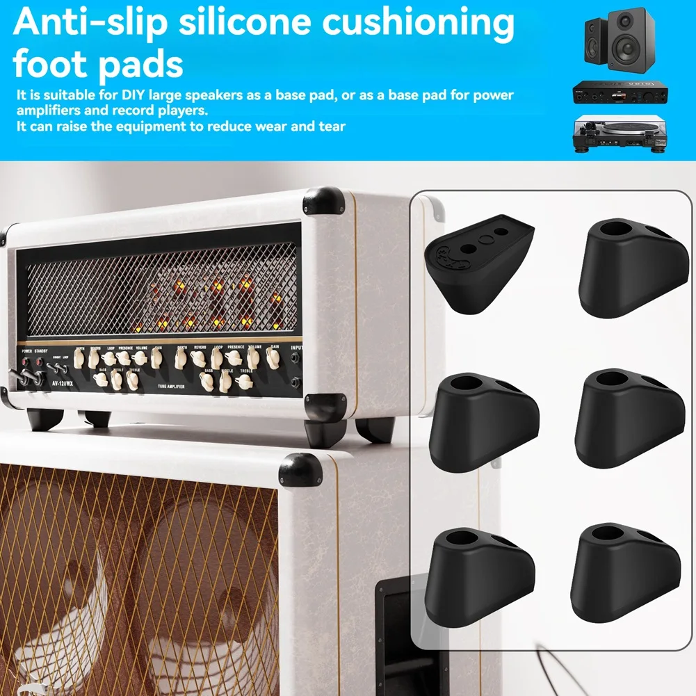 【Estoque limitado!】 Almofada de pé buffering para alto-falante 4 peças universal antiderrapante almofada de base de silicone diy amplificador de áudio player gravação playe