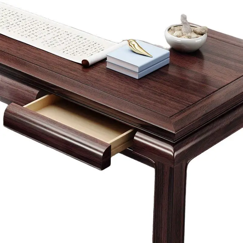 Nuevo Escritorio chino de ébano, escritura de estudio de madera maciza para adultos
