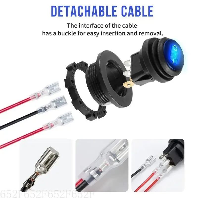 652F 5pcs 12V 20A LIGHT ROUNTES LIGHT ROUNTES COM FIRAÇÃO CUMPELOS MARINHOS ALTER