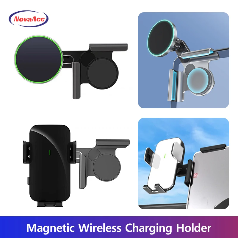 

Magnetic Wireless Charging Holder Solar - Powered Car Phone Stand 360° Rotatable Car Phone Charger MagSafe Compatible Car Mount