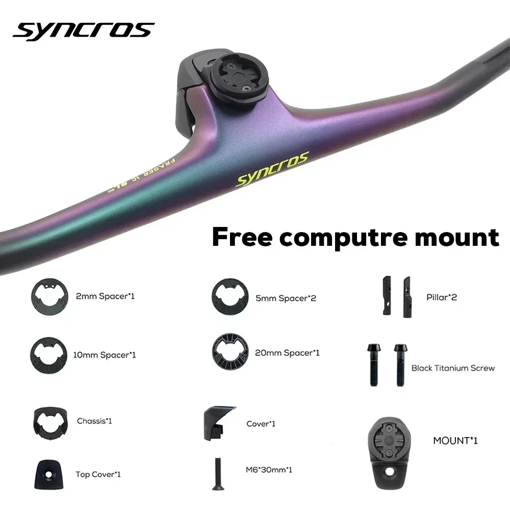 AliExpress NONE SYNCROS FRASER IC SL WC Chameleon For Sparks Frame -20° Full Carbon Fibre Integrated Cockpit MTB Handlebar Titanium screws