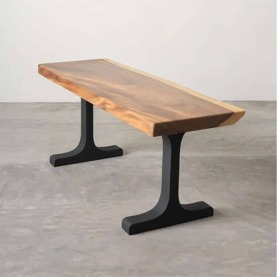 

16 H 102 Wineglass Handcrafted Black Metal Table Legs and Bases for Coffee Tables Steel Desk Legs RustResistant, Adjustable Furn