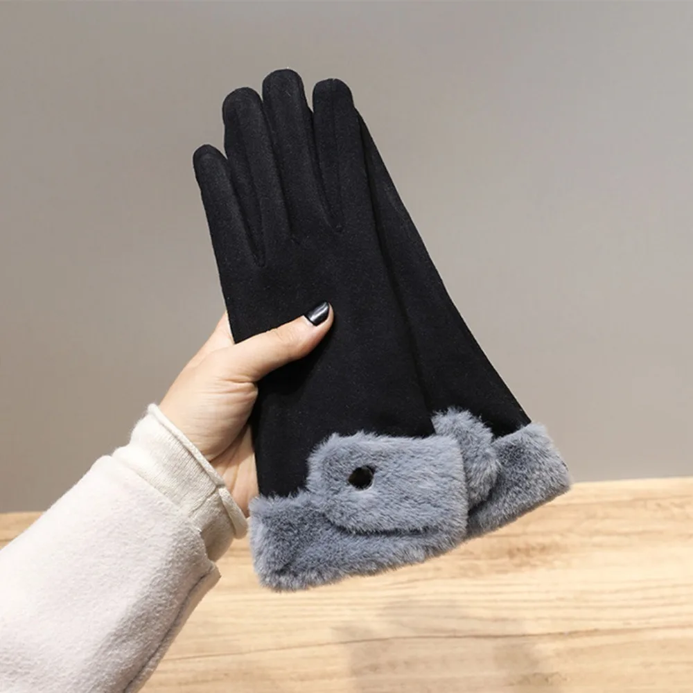 New Touchable Screen Winter Gloves Warm Full Finger Driving Mittens Full Finger Gloves Outdoor Sports