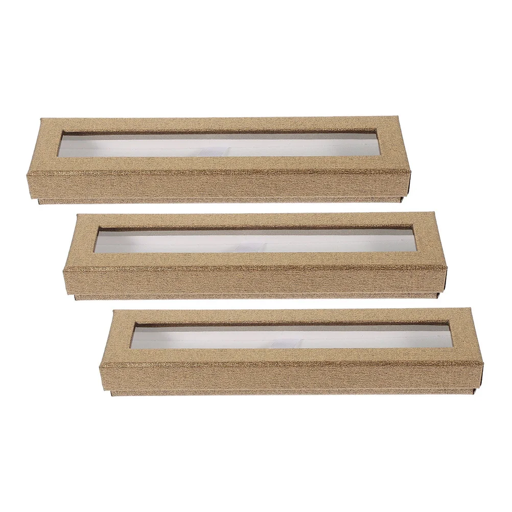 

3Pcs Pen Boxes Gift Empty Fountain Pen Case Display Organizer for Birthday Anniversary Celebration Business Gift