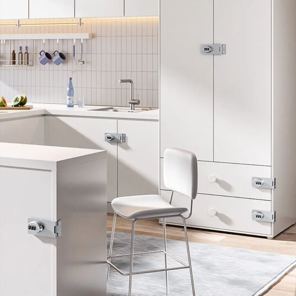 

Durable 3-digit Cabinet Door Lock Firm Protect Code Lock Antirust ABS and Stainless Steel Baby Safety Locks Wardrobe