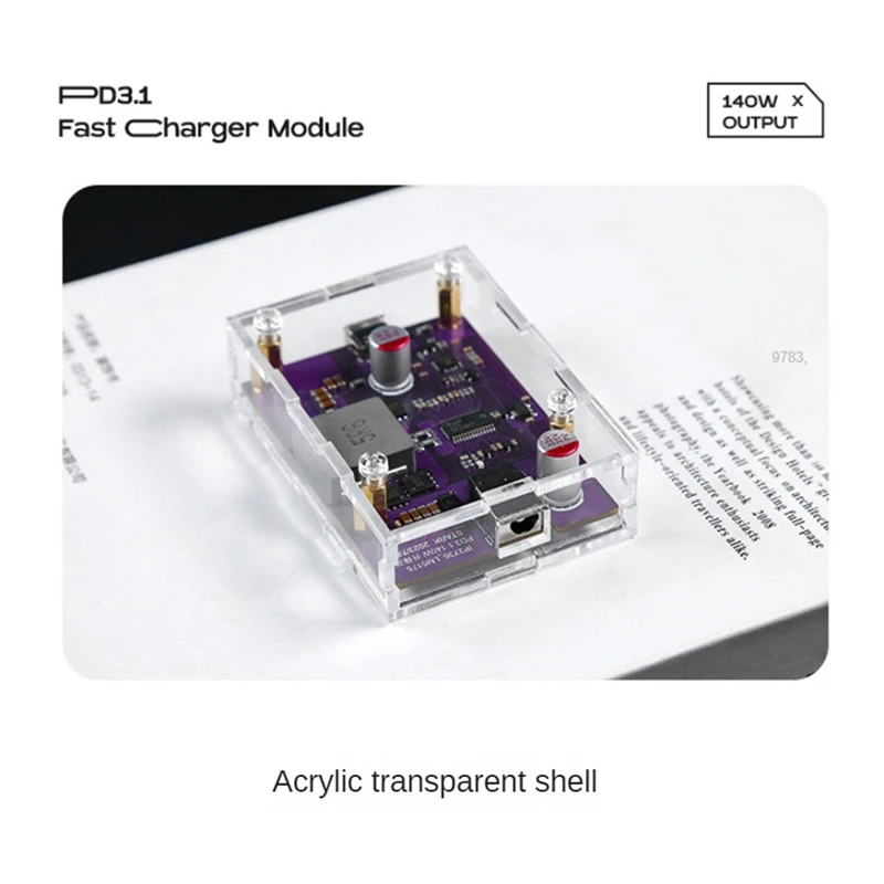 140W Snel Opladen Desktop Lader 12-32V Buck-Boost Dc 5.5X2.5Mm Naar Pd3.1 Conversiemodule Type-C Output Hoog Vermogen