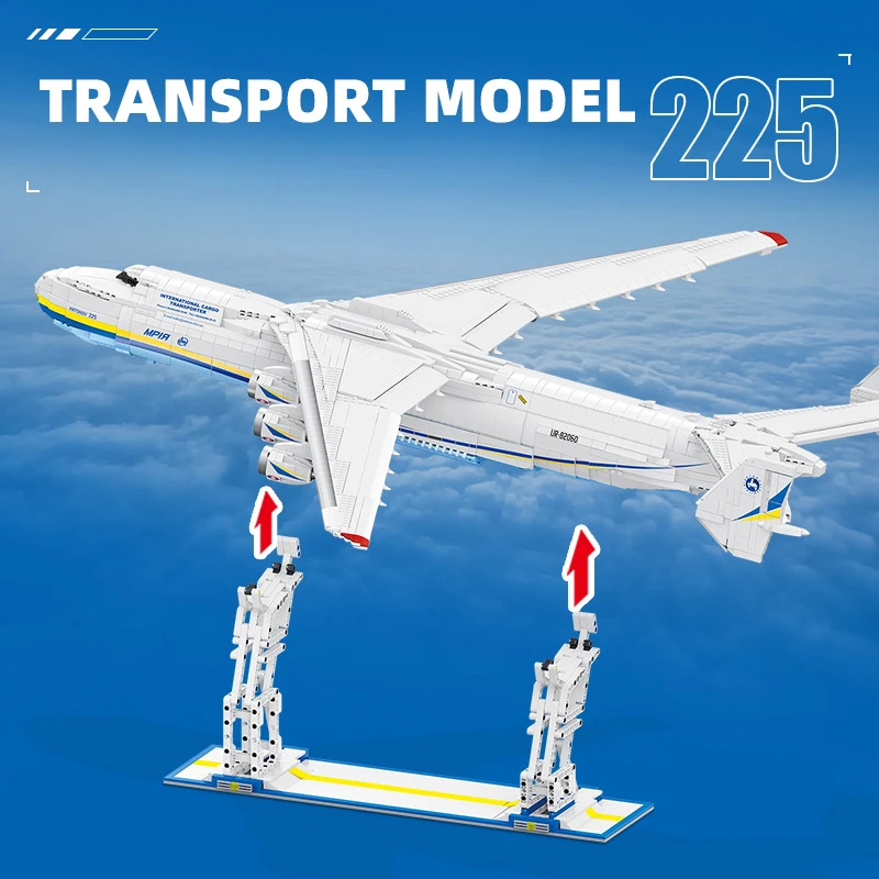 

1:84 Scale Modern Vehicle An-225 Military Transport Aircraft Building Block Soviet Union Airplane Model Construction Brick Toy