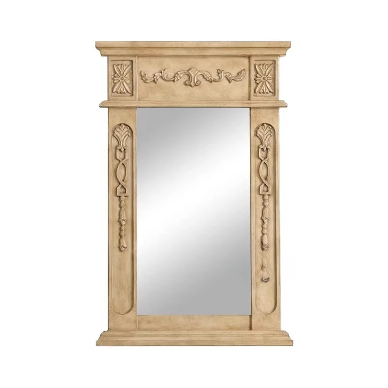 

American retro full-length mirror clothing store medieval floor-to-ceiling mirror bedroom wall-mounted full-length mirror French