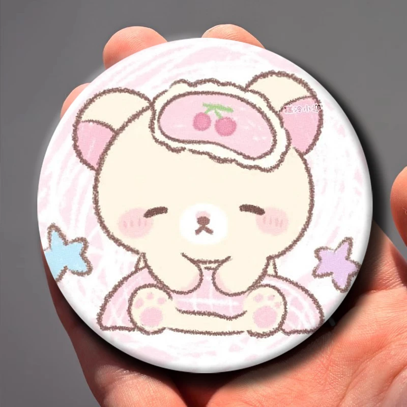 Cute R-Rilakkuma Bear Coin Badge Funny Cartoon Animal Enamel Pins Custom Backpack Clothing Brooch Accessories Jewelry Wholesale