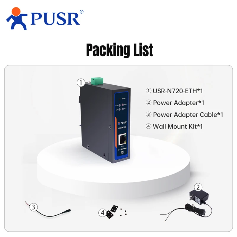 بوابة PUSR Edge Computing IoT 2 * RS485 مع بطاقة SD Modbus إلى MQTT/Json DL645 إلى MQTT + Json RS485 إلى Ethernet USR-N720-ETH #5