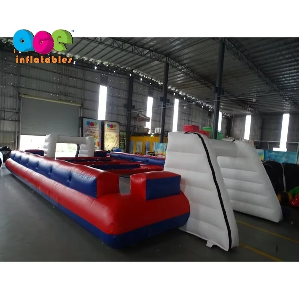Inflatable Human Foosball Court Field Sport Game Table Outdoor Team Building Interactive Football Field for Party Rental