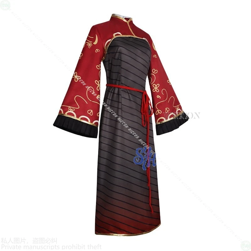 ชุดคอสเพลย์เจีย ซีชุน อนิเมะ เกม ลิมบัส คอมพ์ไพร์ สไตล์น่ารักแบบจีน ชุดกี่เพ้าสีแดง ชุดกี่เพ้าแบบย้อนยุค ชุดโลลิต้า สำหรับฮาโลวีน คริสต์มาส ปีใหม่