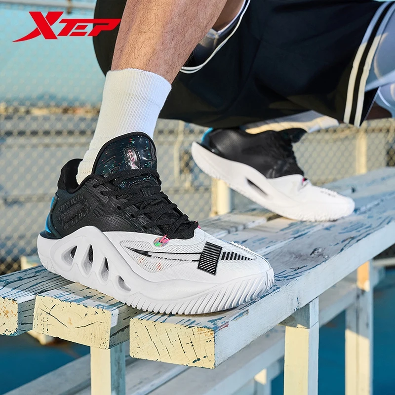 Xtep Devil\'s claws Basketball Shoes For Men 2024 Autumn Comfortable Sports Shoes Combat Stability Rebound Sneakers 876319120001