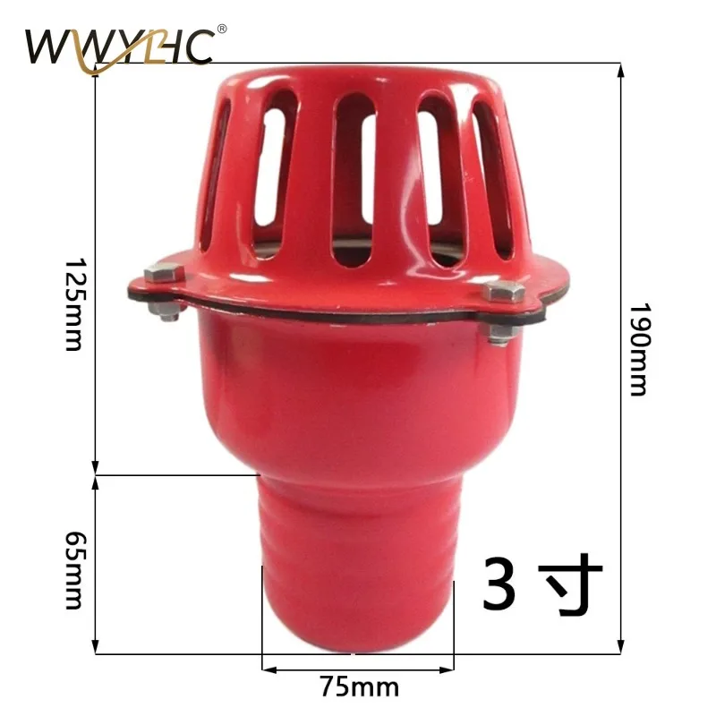 Suitable for 3-inch Check Bottom Valve, Pump with Door Sealing Leather Gasket, Iron Filter, Anti-backflow Part