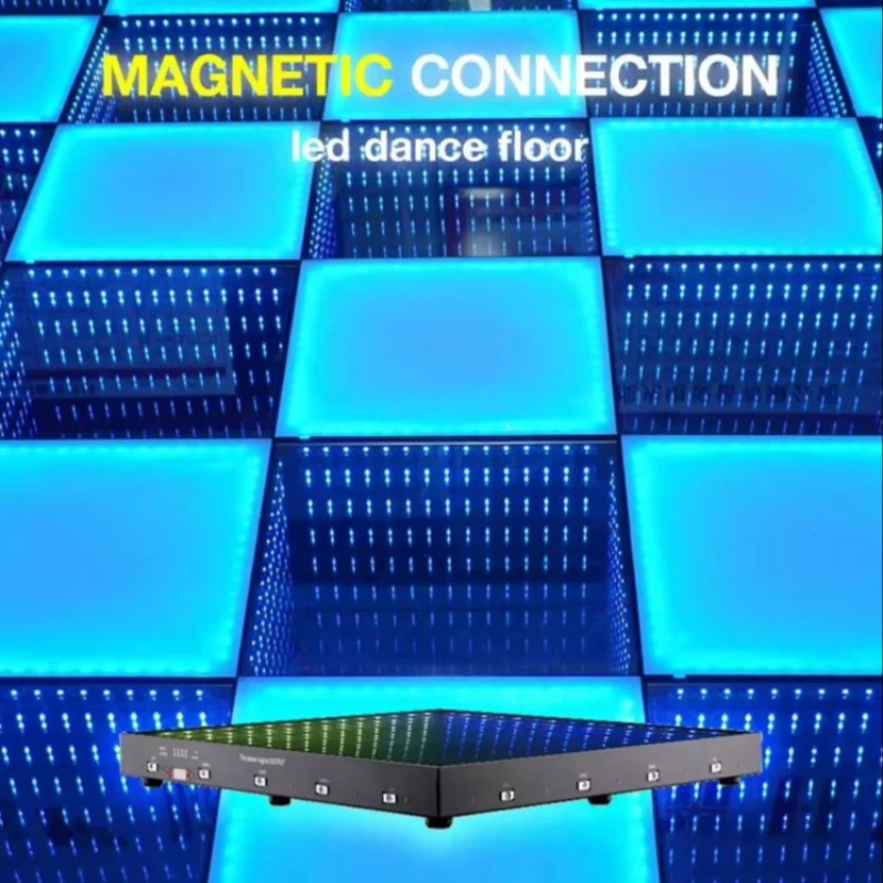 Effortless Installation! Wireless Fast DMX 3D Mirror Magnetic LED Dance Floor