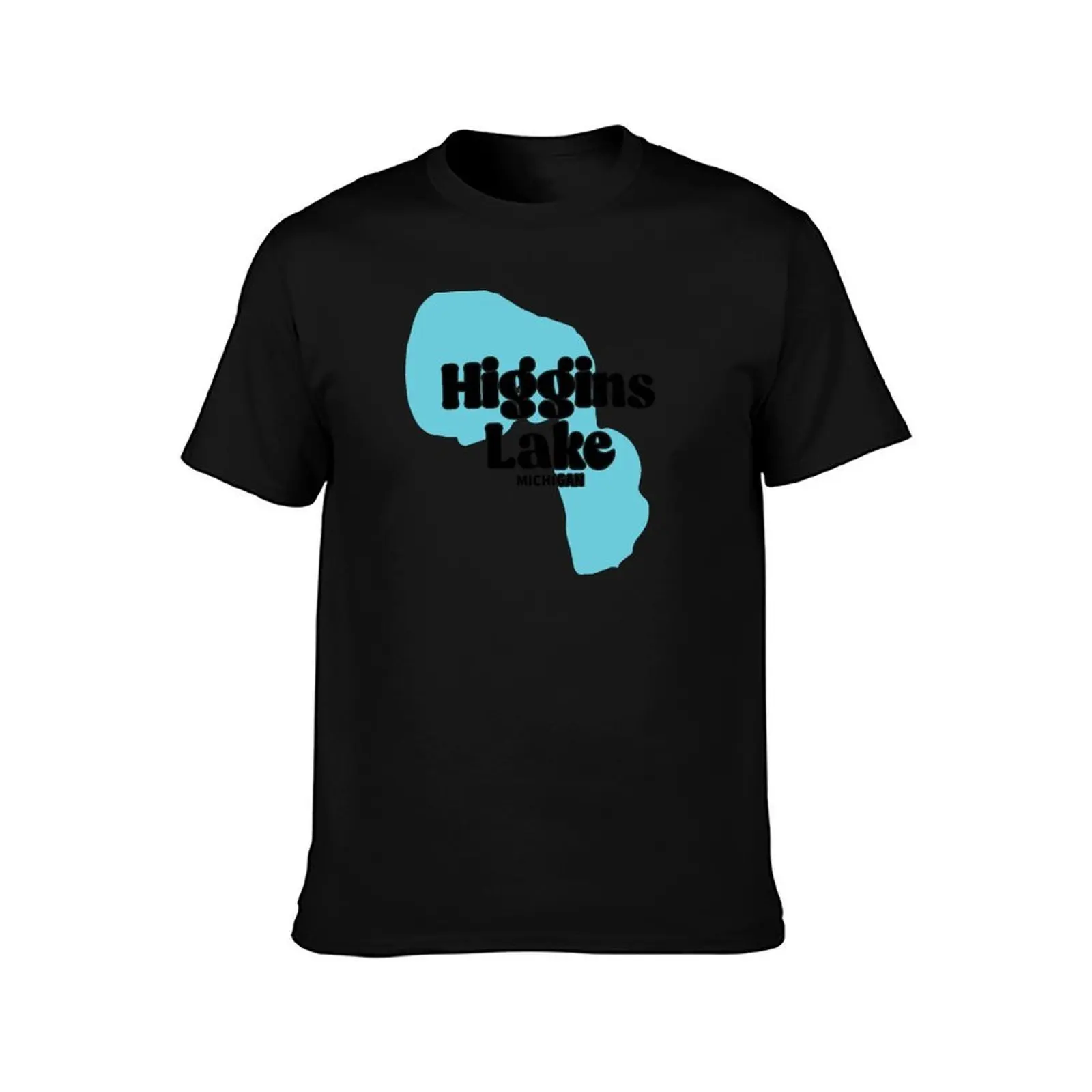 higgins lake michigan T-Shirt, Summer Casual Cotton Tee, Oversized Streetwear Tops, Vintage Graphic Print, Unisex Men Women