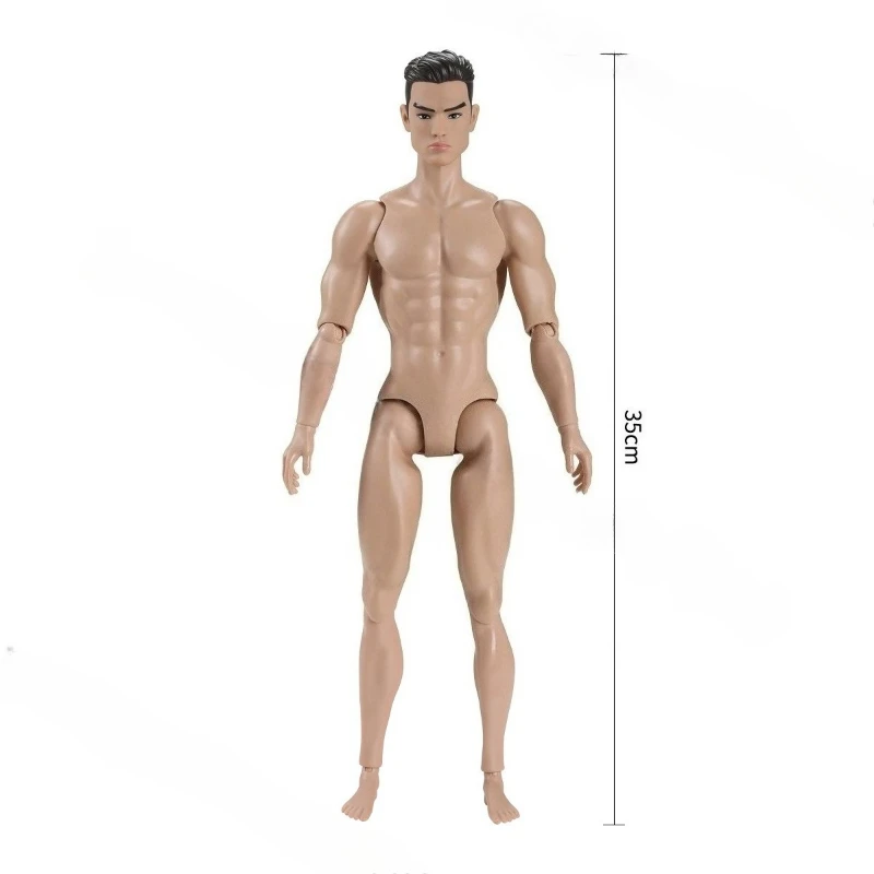 1/6 Testa di bambola maschile 35 cm di altezza Accessori per bambole da uomo Bianco/Normal/Pelle marrone chiaro Fai da te Vestire Accessori giocattolo